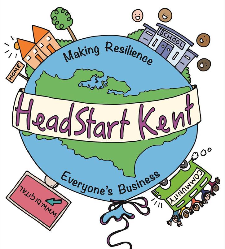 HeadStart Kent logo-a globe of the world